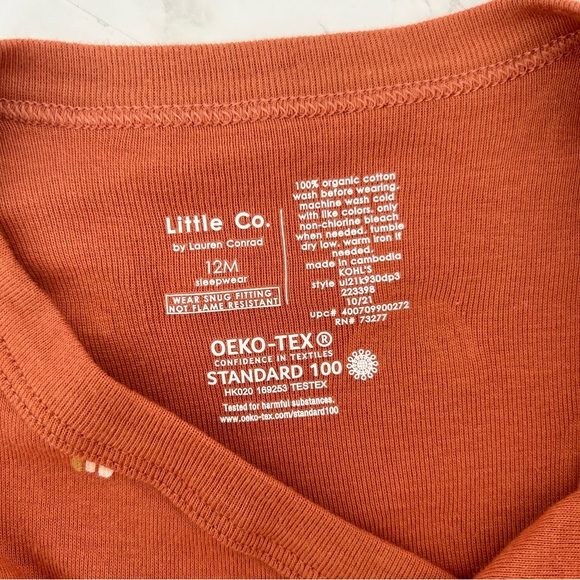 4/$25 NWT Little Co. by Lauren Conrad Rainbow Onesie Hat Set in Burnt Orange 12M - Picture 3 of 7